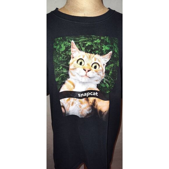 SNAPCAT Snap Chat T shirt Navy blue size large. - Picture 1 of 5